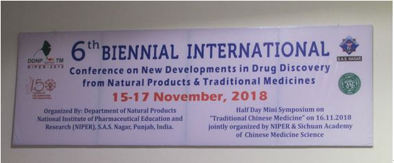 Visit to NIPER and attend the 6th Biennial International Conference in India