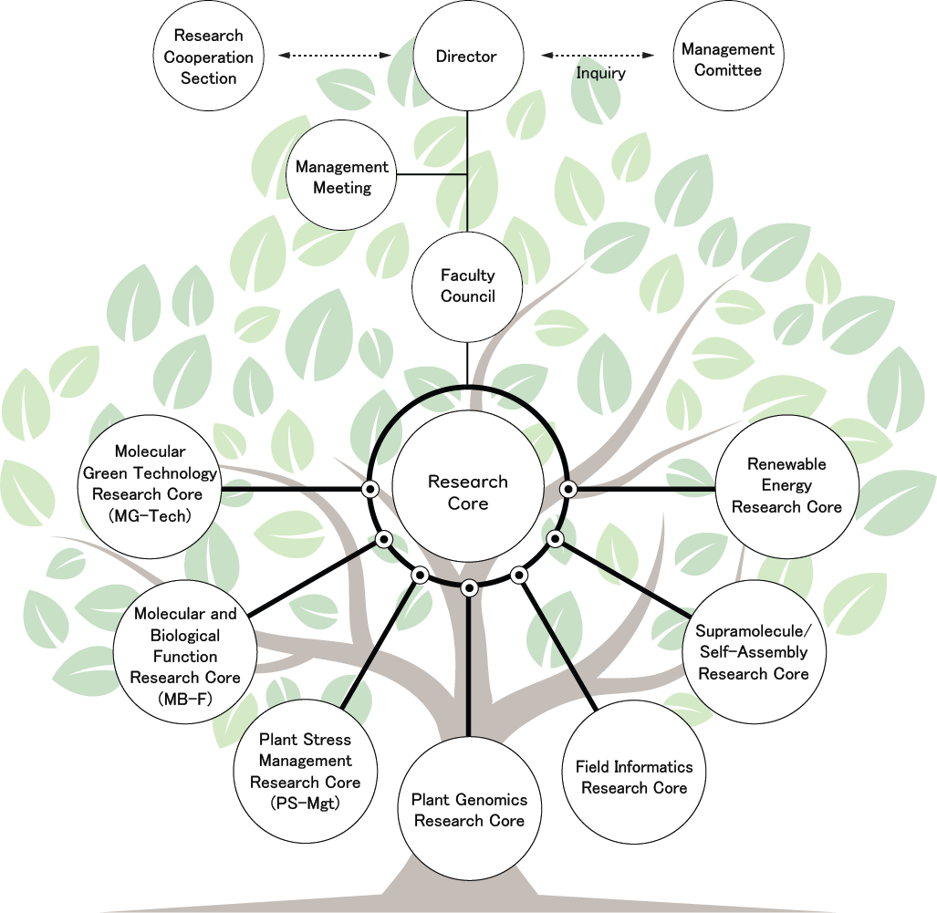 Shizuoka University Research Institute of Green Science and Technology Organizational Chart