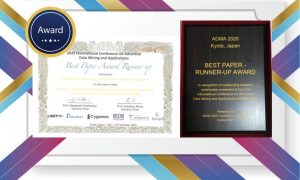 Thunapol Phungtua-eng さん (創造科学技術大学院/山本泰生研究室 (2024年度修了)) らが International Conference on Advanced Data Mining and Applications 2025 において Best Paper – Running-up Award を受賞