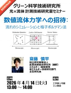 グリーン科学技術研究所　光ｘ流体計測技術研究室セミナー