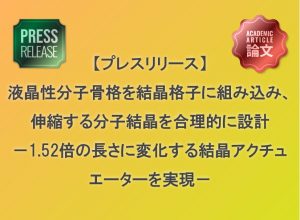 液晶性分子骨格を結晶格子に組み込み、伸縮する分子結晶を合理的に設計 －1.52倍の長さに変化する結晶アクチュエーターを実現－